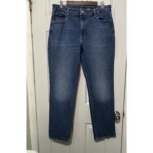 Old Navy Woman’s O.G. High Rise Straight Med Wash Smooth Pocket Jeans Size 16